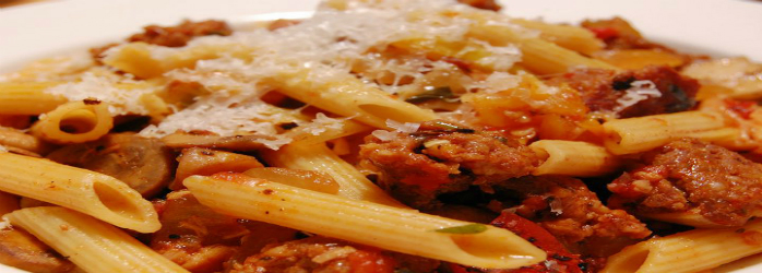 Penne with maltese sausage
