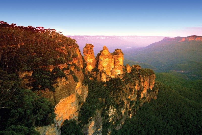 Pedras conhecidas como 'Three Sisters' | Blue Mountains, Austrália