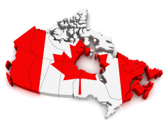 mapa do Canadá